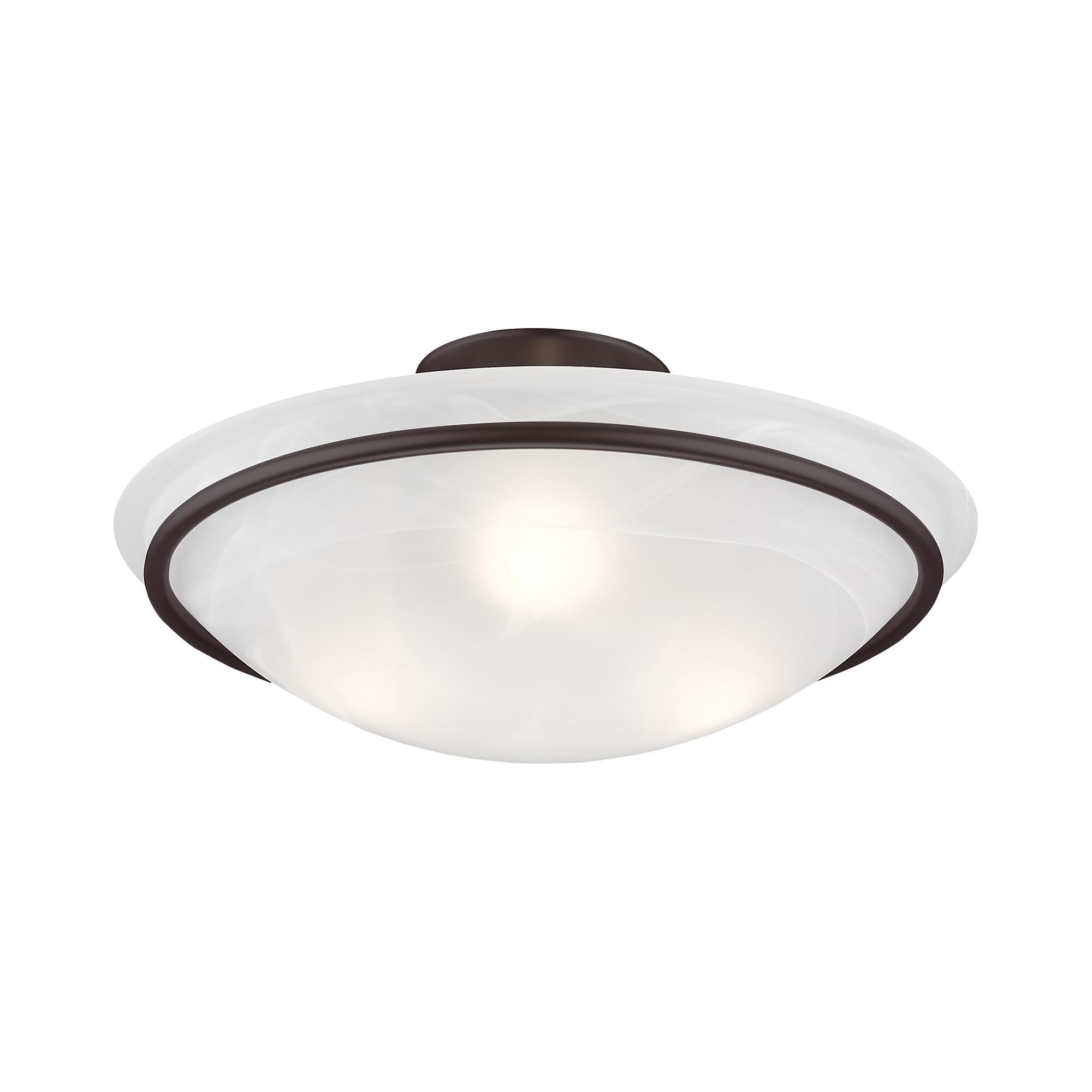 Newburgh 16 Inch 3 Light Semi Flush Mount by Livex Lighting