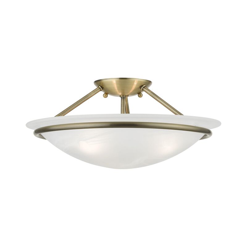 Newburgh 3 Light Semi Flush Mount by Livex Lighting