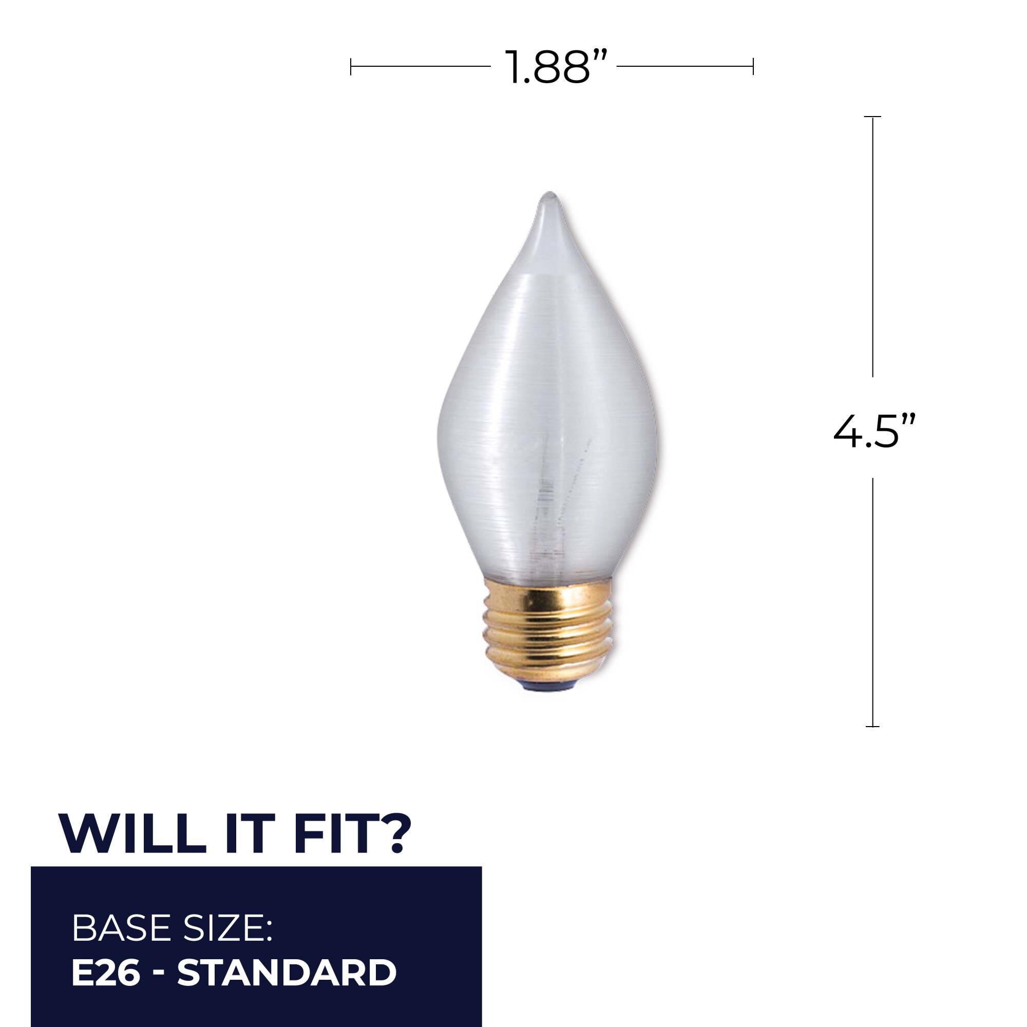 40 Watt 0K C15 Incandescent Light Bulb 25 Pack,