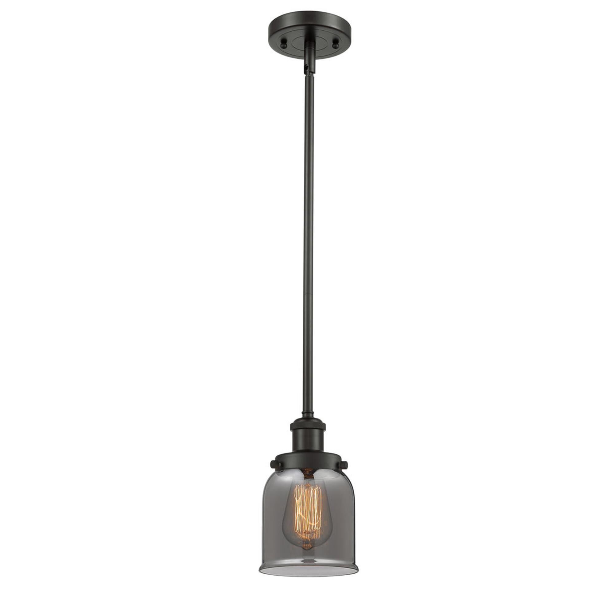 Shown in Oil Rubbed Bronze finish and Bell glass and Glass shade