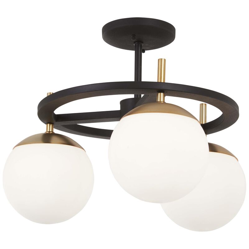 Alluria 18 Inch 3 Light Semi Flush Mount by Kovacs