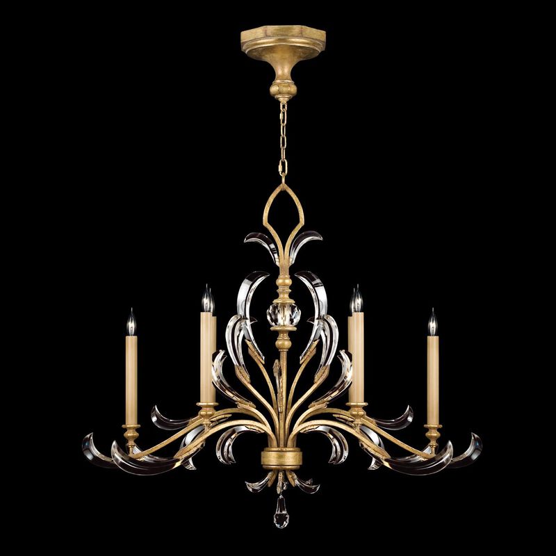 Beveled Arcs 44 Inch 6 Light Chandelier by Fine Art Lamps