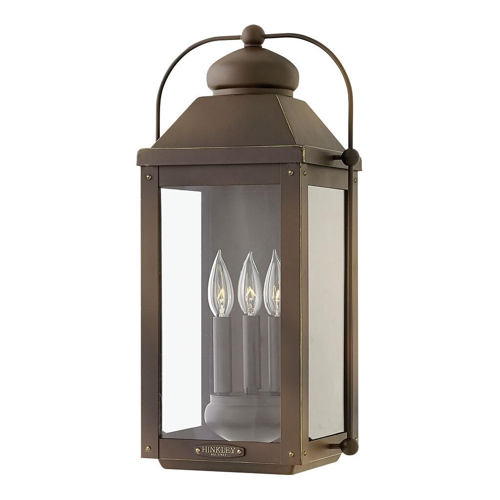 Photos - Chandelier / Lamp Hinkley Lighting Anchorage 21 Inch Tall 3 Light Outdoor Wall Light Anchora 