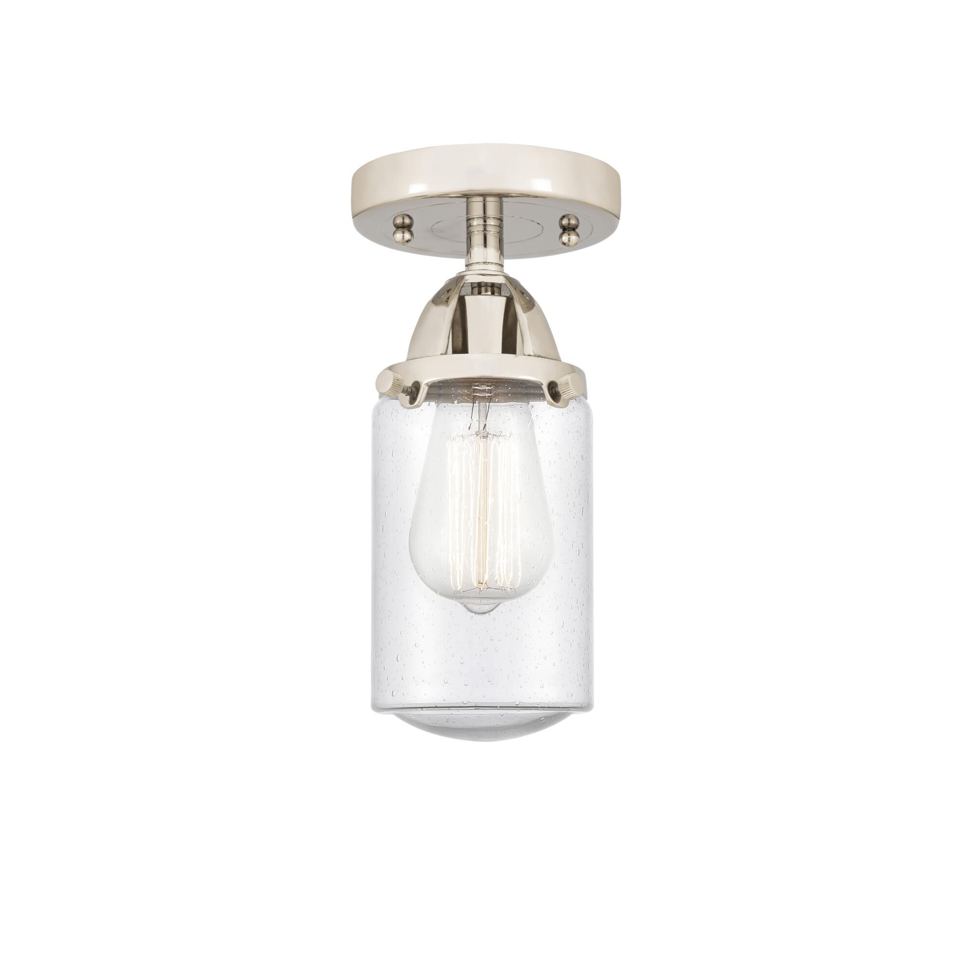Photos - Chandelier / Lamp Innovations Lighting Bruno Marashlian Dover 4 Inch 1 Light Semi Flush Moun