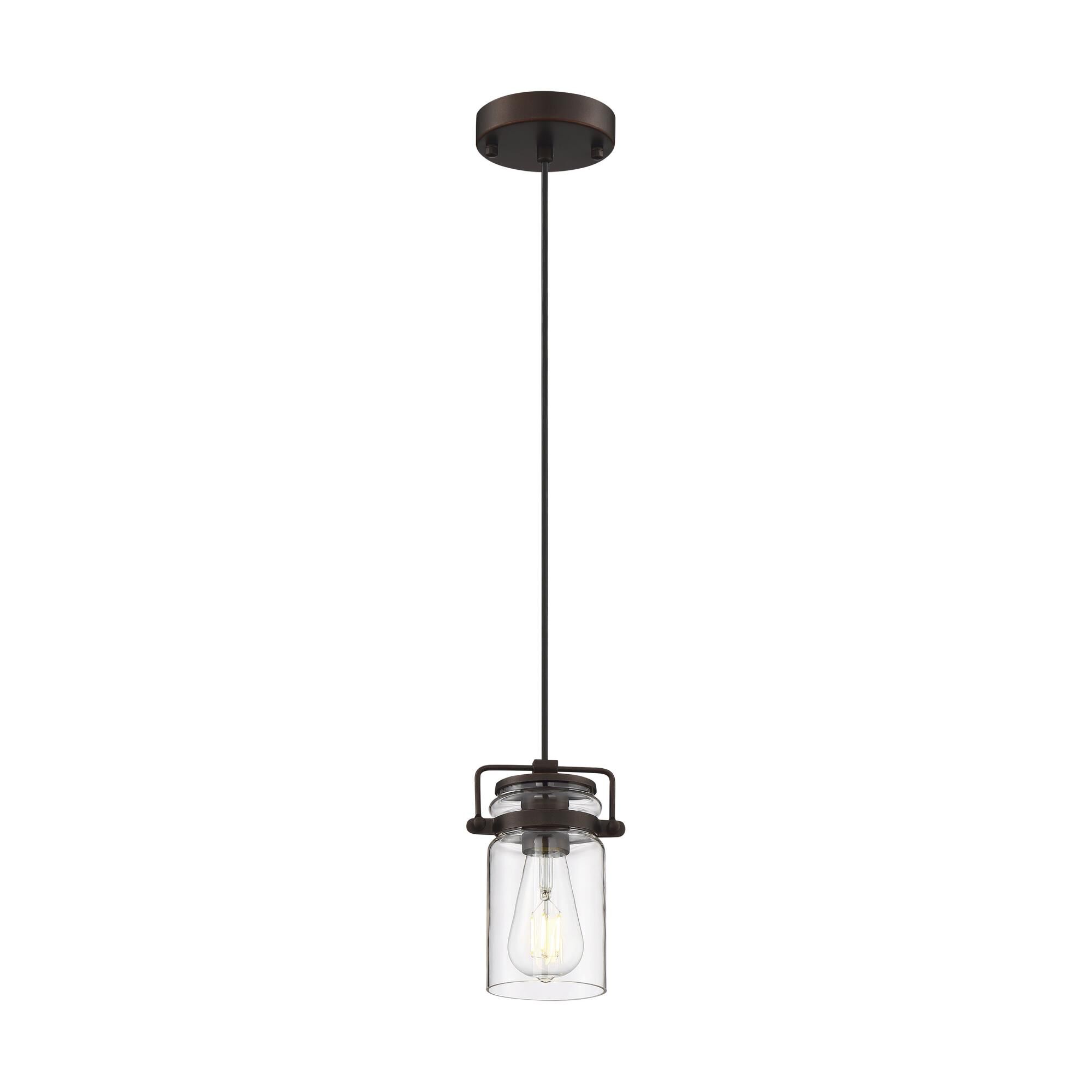 60/6731-Nuvo Lighting-Antebellum-1 Light Mini Pendant-5 Inches Wide by 7.5 Inches High-Mahogany Bronze Finish