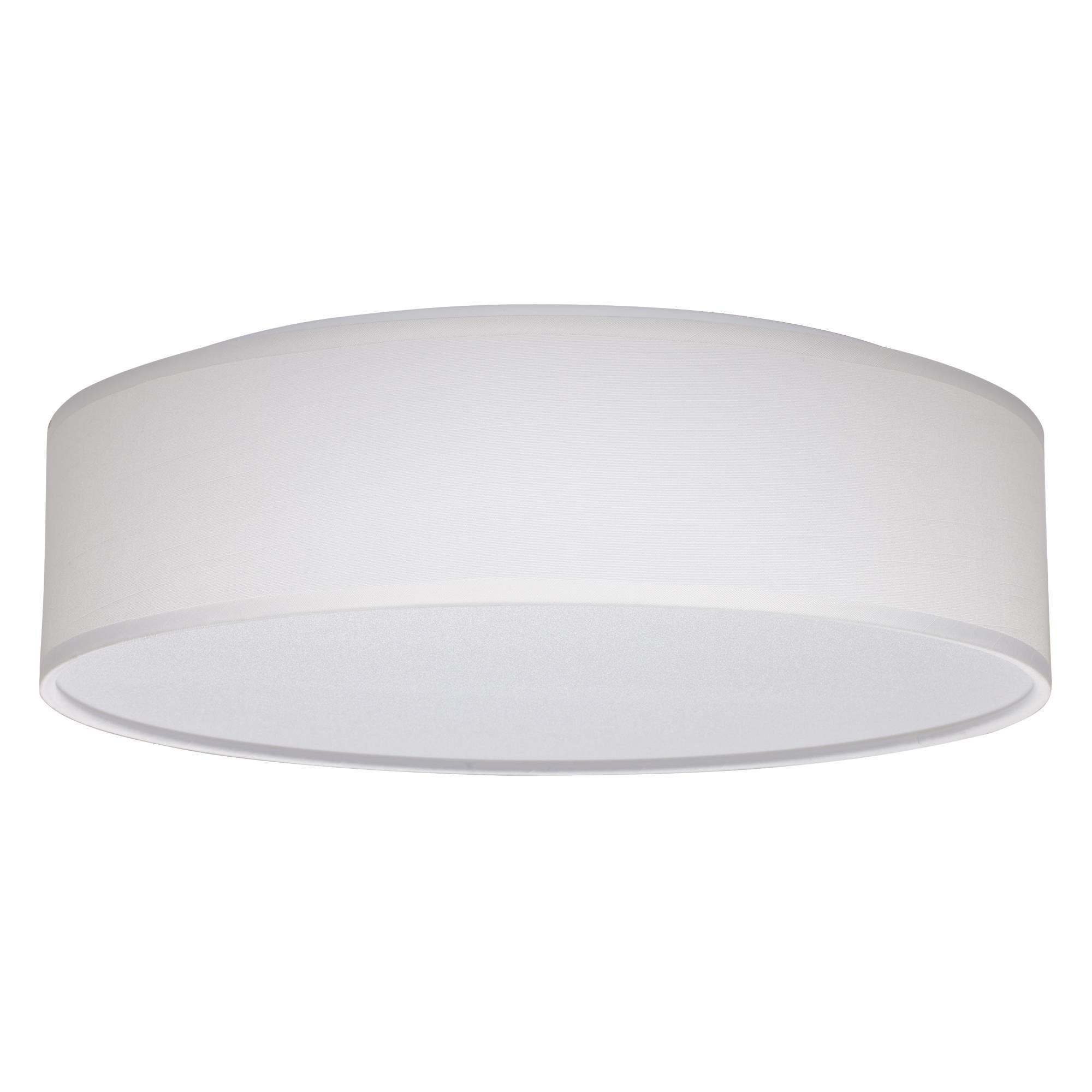 20w 15-in Tunable White Fabric Drum LED Decor Flush Mount Acrylic Diffuser
