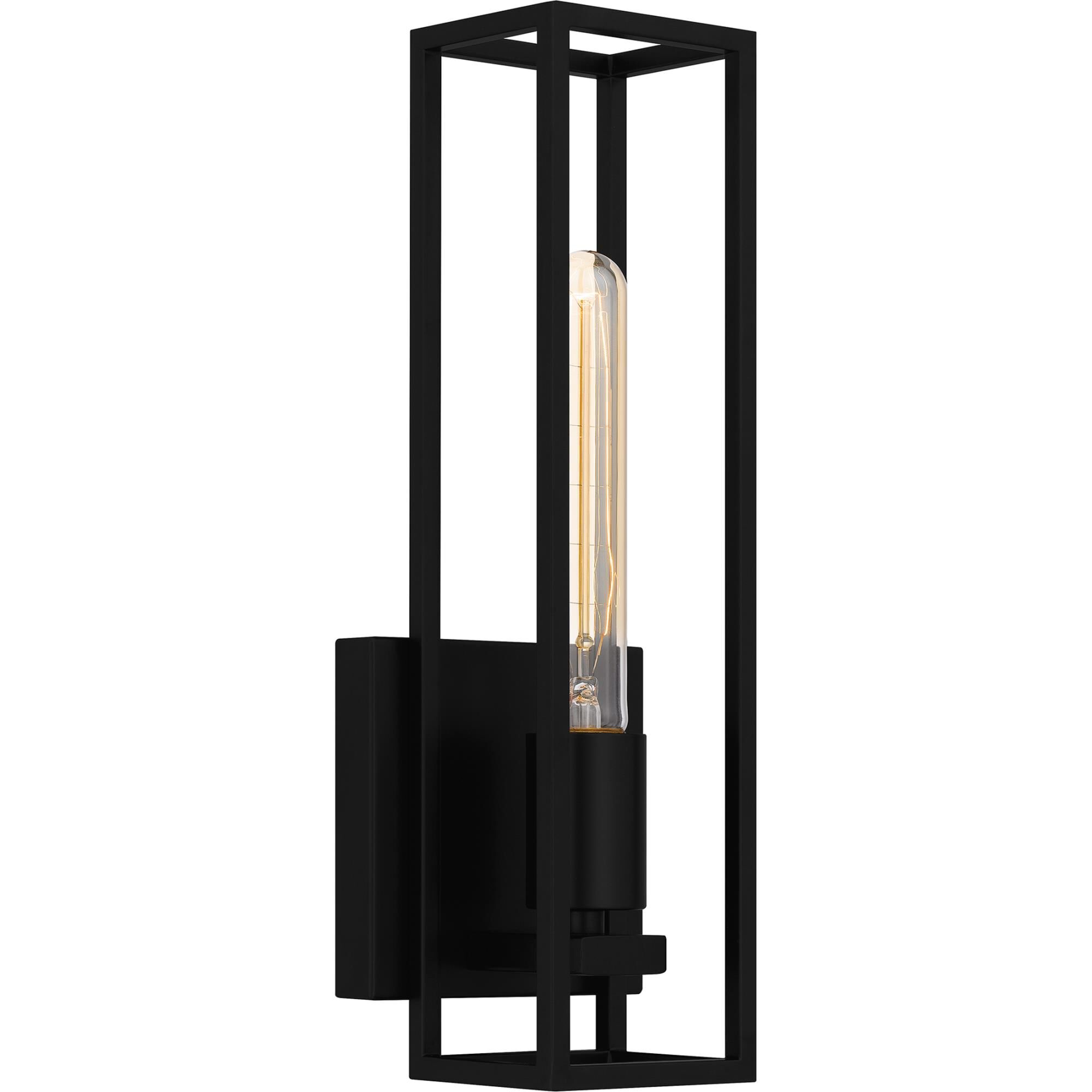 Photos - Chandelier / Lamp Quoizel Leighton 13 Inch Wall Sconce Leighton - LGN8605MBK - Modern Contem 