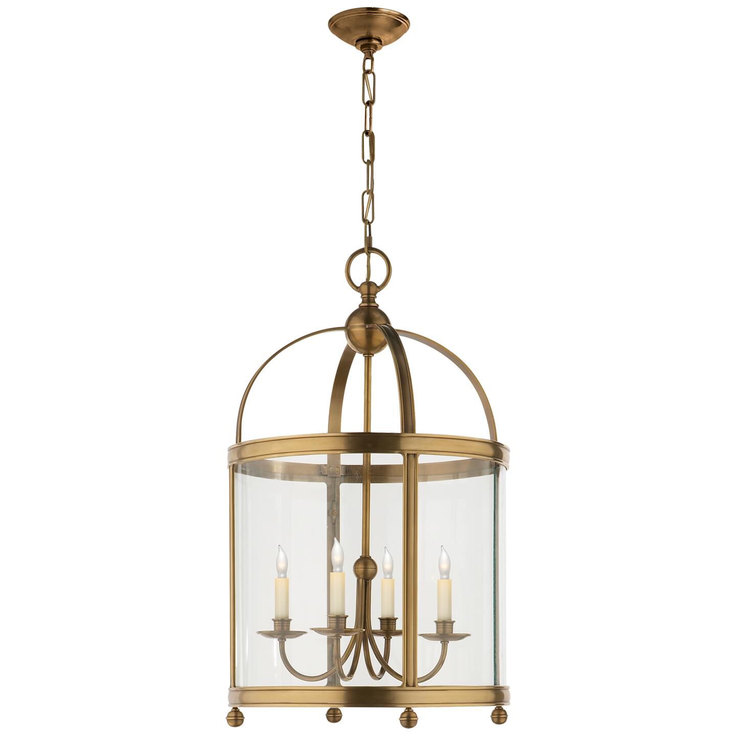 Visual Comfort Arch Top Small Lantern, Antique Nickel