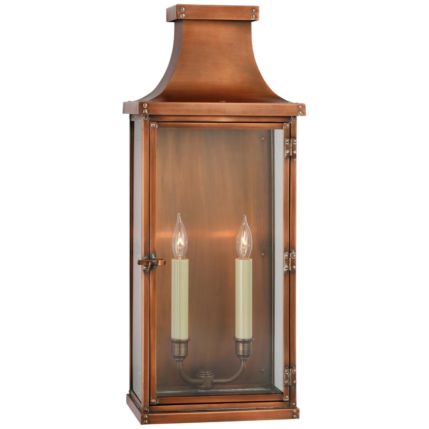 E. F. Chapman Suffork 2 Light 24 inch Natural Copper Outdoor Wall Lantern