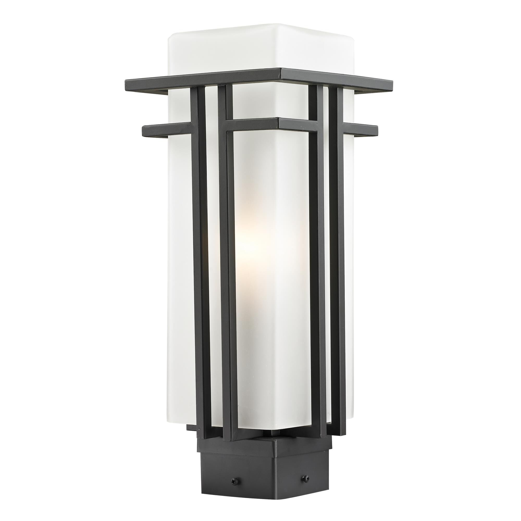 Photos - Floodlight / Street Light Z-Lite Abbey 15 Inch Tall Outdoor Post Lamp Abbey - 550PHM-ORBZ - Craftsma