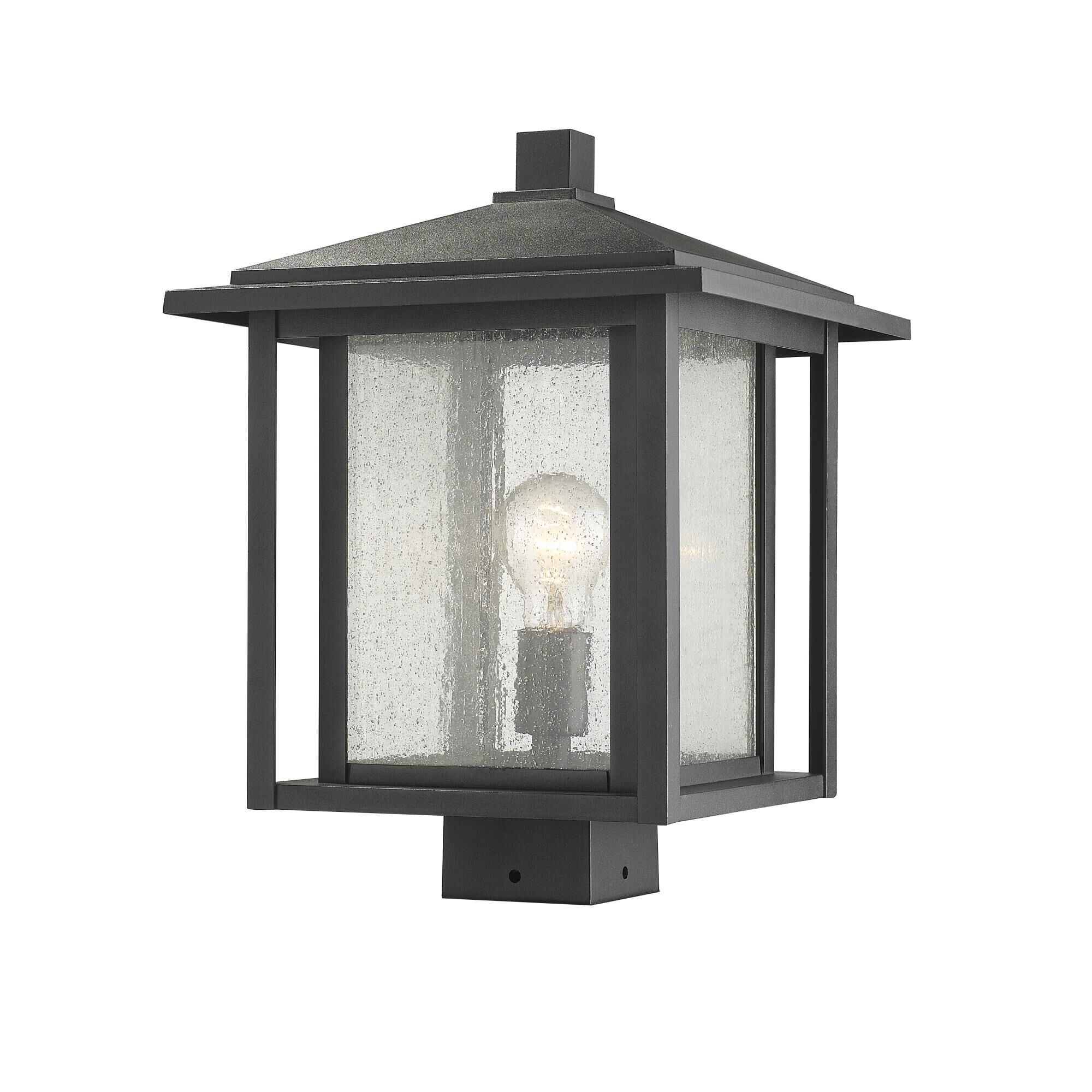 Photos - Floodlight / Street Light Z-Lite Aspen 15 Inch Tall Outdoor Post Lamp Aspen - 554PHBS-BK - Transitio