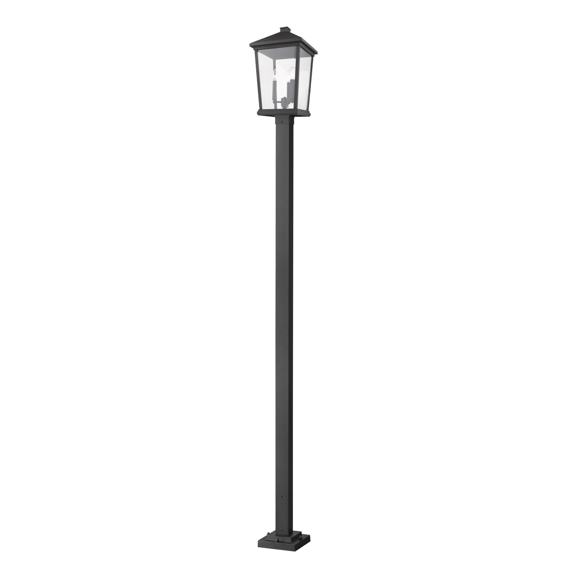 Photos - Floodlight / Street Light Z-Lite Beacon 107 Inch Tall 3 Light Outdoor Post Lamp Beacon - 568PHXLS-53