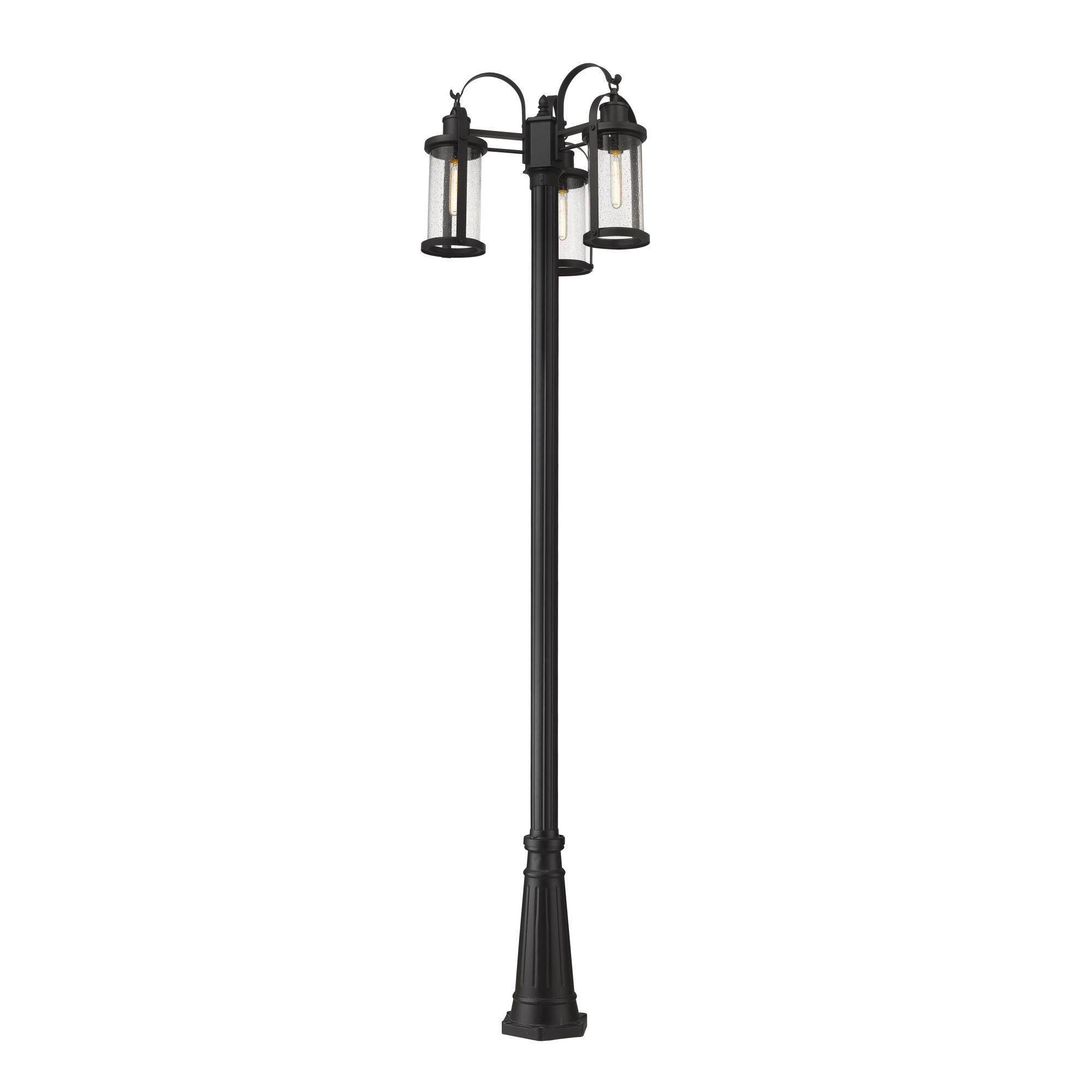 Photos - Floodlight / Street Light Z-Lite Roundhouse 114 Inch Tall 3 Light Outdoor Post Lamp Roundhouse - 569