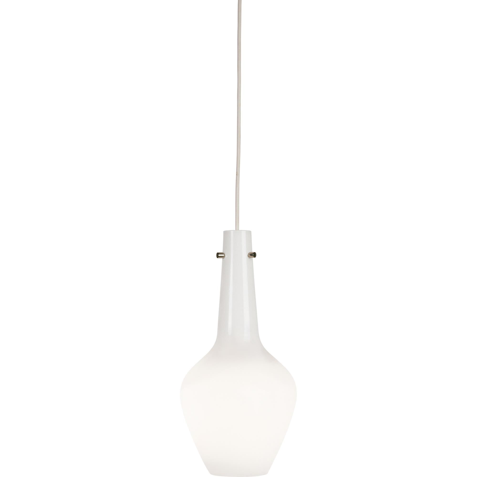 Shown in White Cased Glass With Polished Nickel Accents finish and White glass and White Cased Glass shade