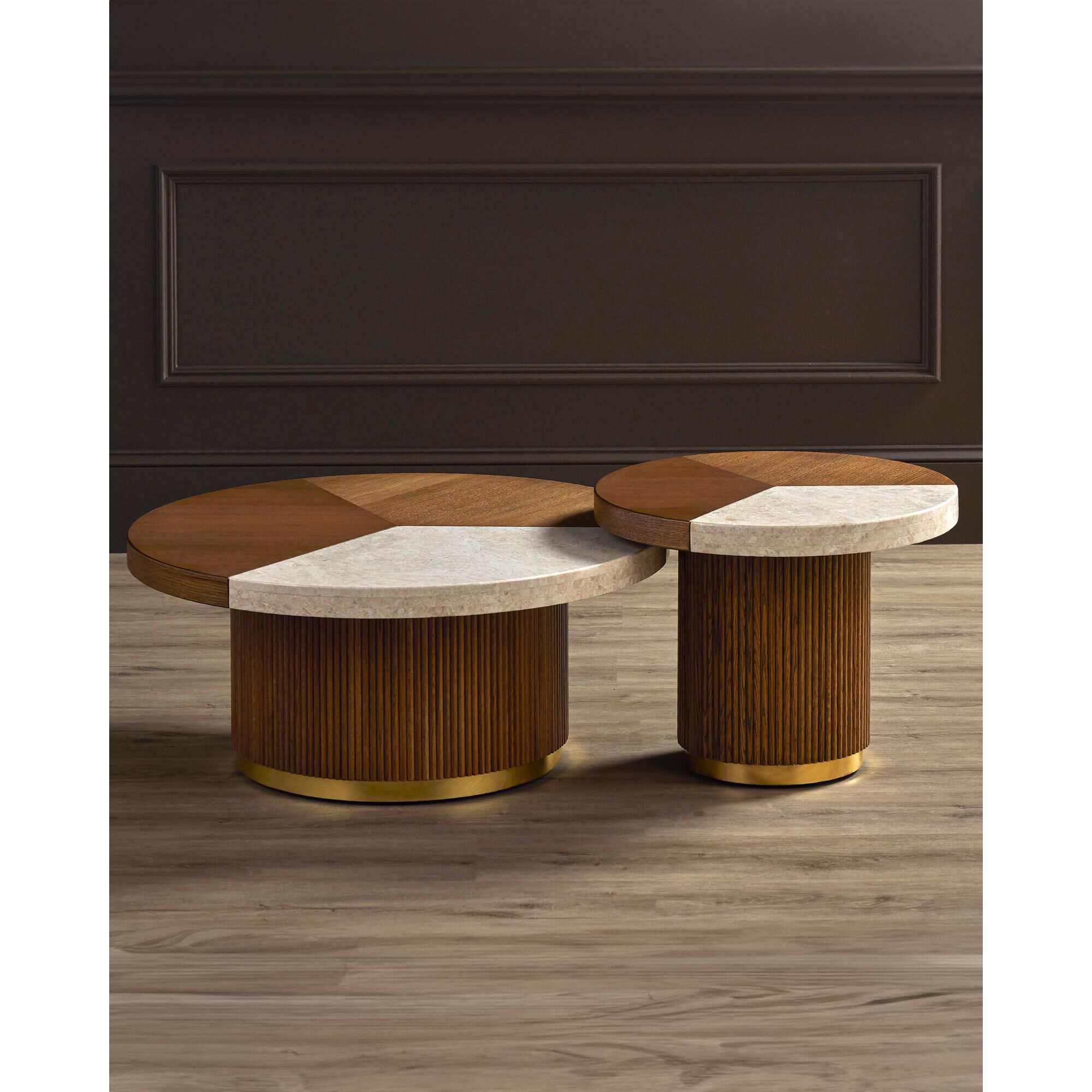 Shown in Morel Brown, Natural and Polished Brass finish