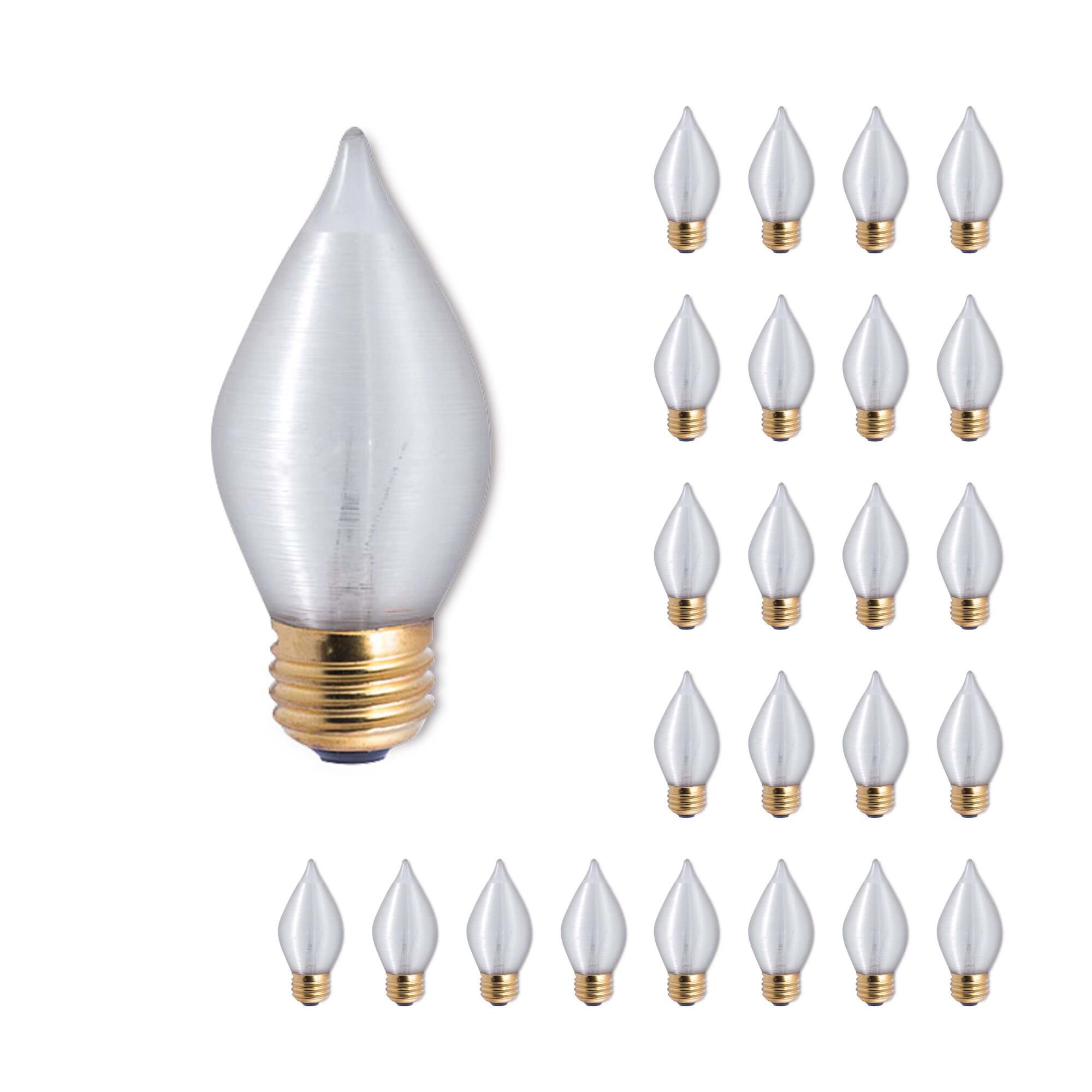 40 Watt 0K C15 Incandescent Light Bulb 25 Pack,