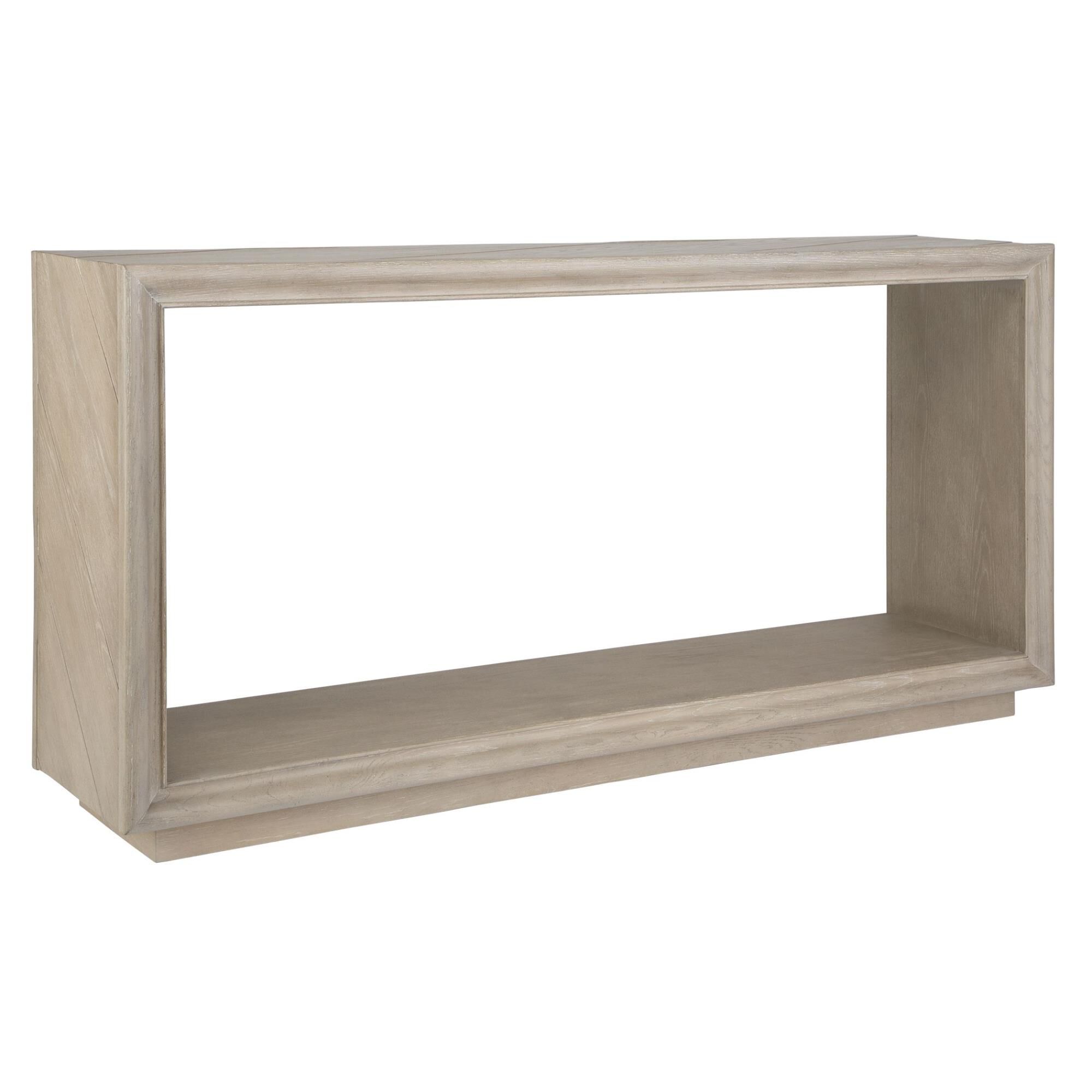 Shown in The Prism Console Is Know For Its Clean Rectangular Shape Providing Ample Surface Area For Displayin finish