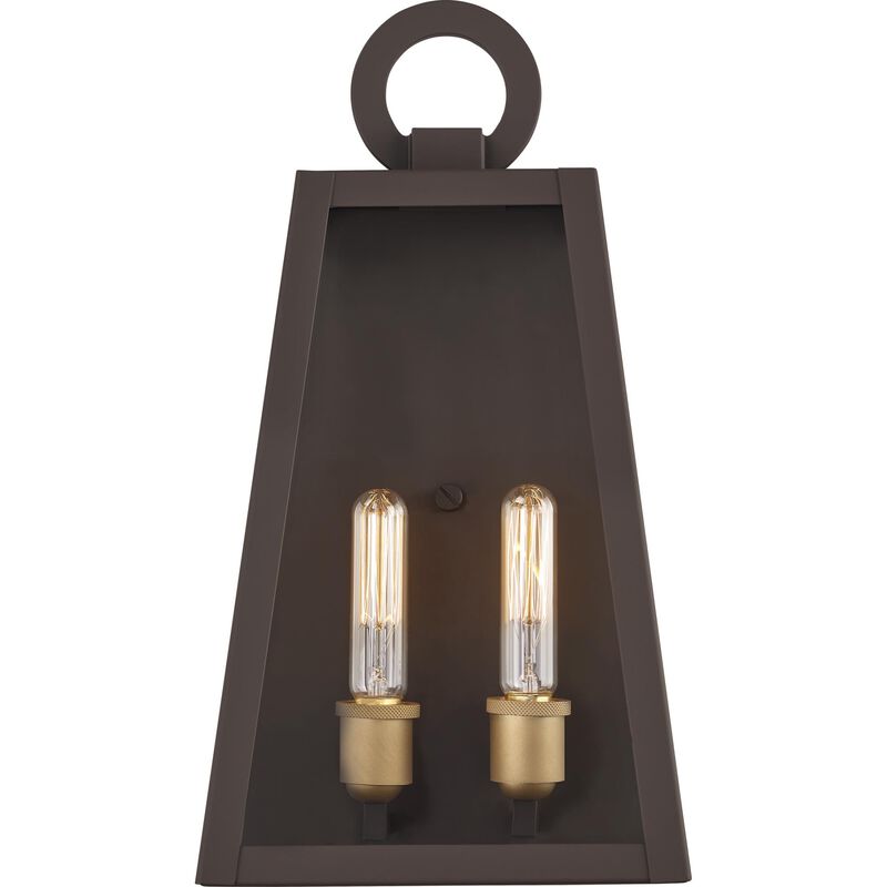 Poplar Point 19 Inch Tall 2 Light Outdoor Wall Light by Quoizel