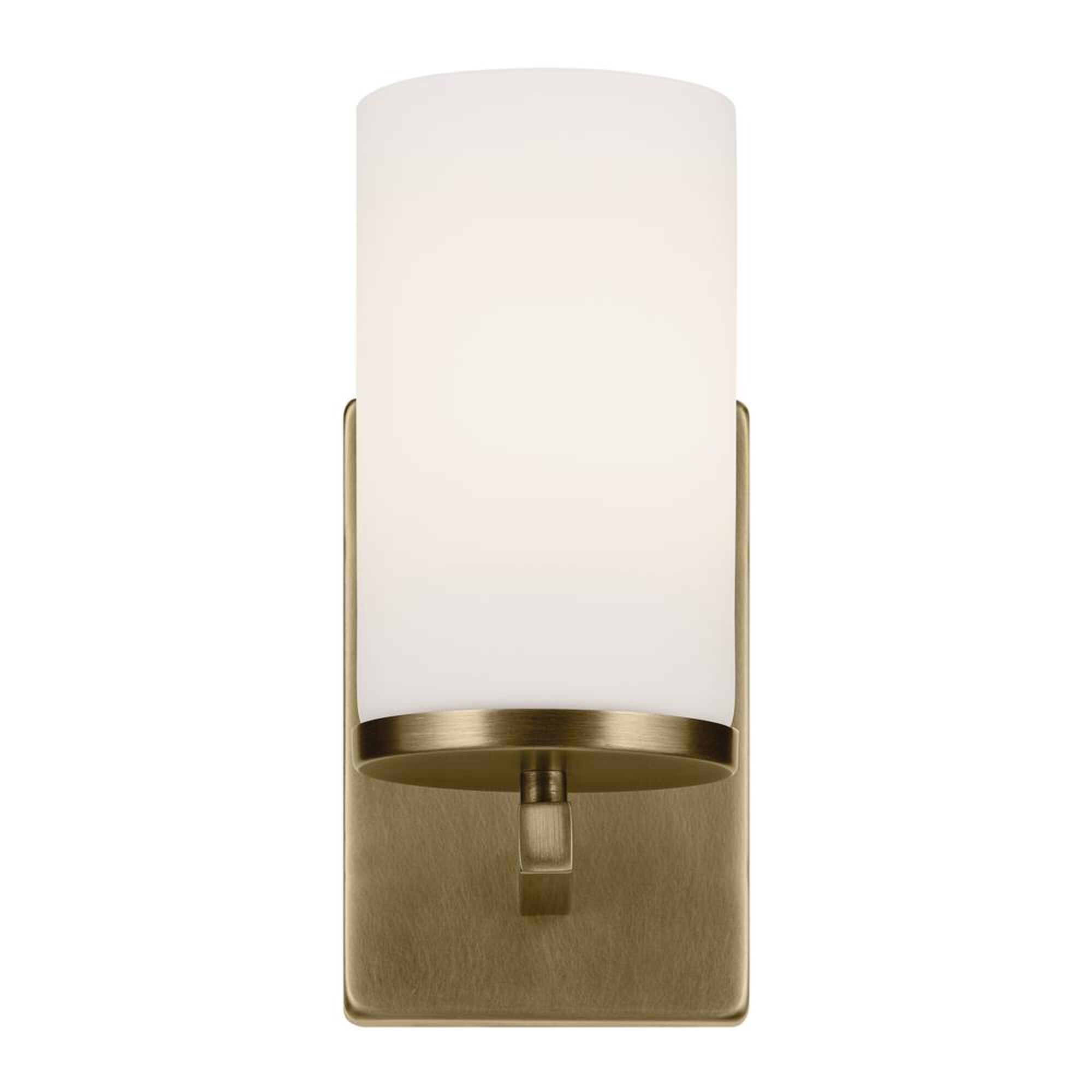 Shown in Natural Brass finish and Satin Etched Cased Opal glass