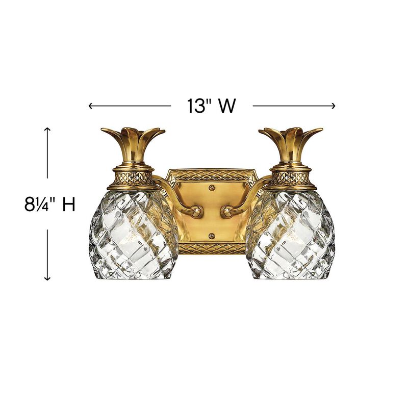 Plantation 13 Inch 2 Light Bath Vanity Light by Hinkley Lighting