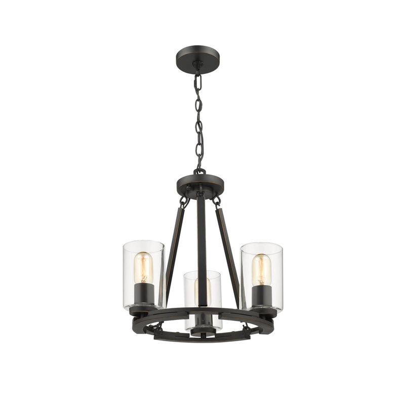 Monroe 16 Inch 3 Light Mini Chandelier by Golden Lighting