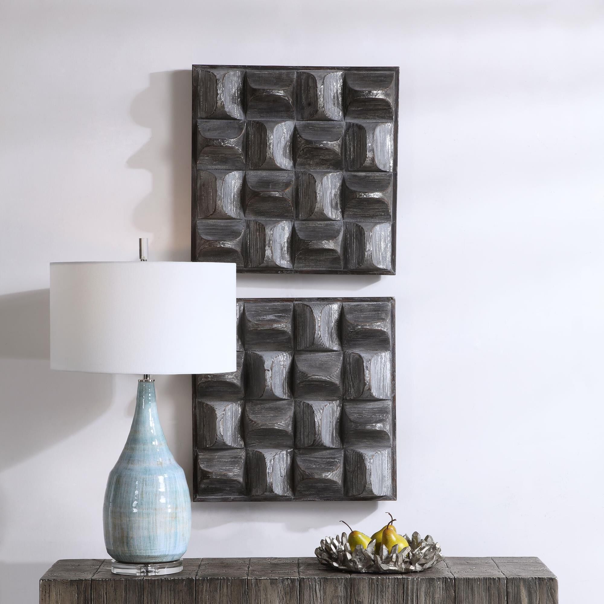 Shown in A Contemporary Take On Rustic Decor, This Wood Wall Panel Features 3-Dimensional Scooped Fir Wood Bl finish