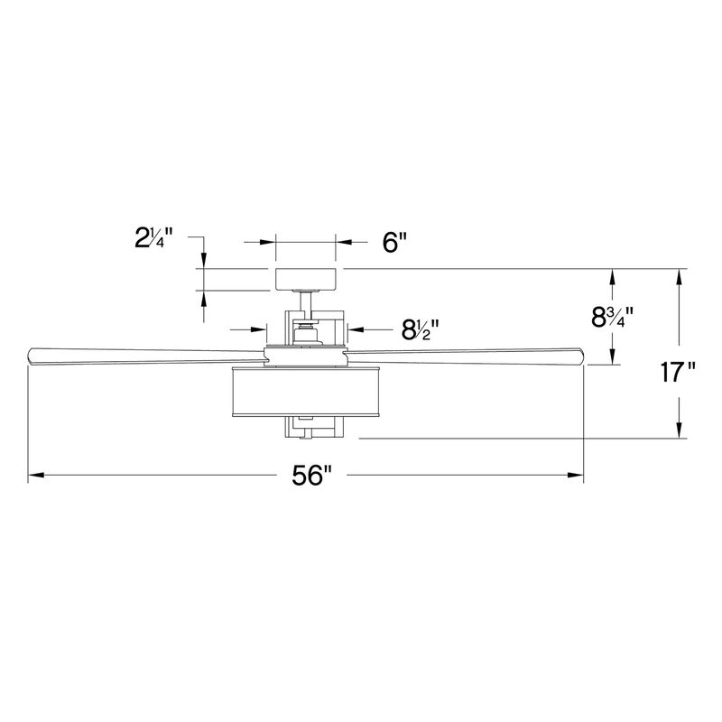 Hampton 56 Inch Ceiling Fan with Light Kit by Hinkley Lighting - Clearance