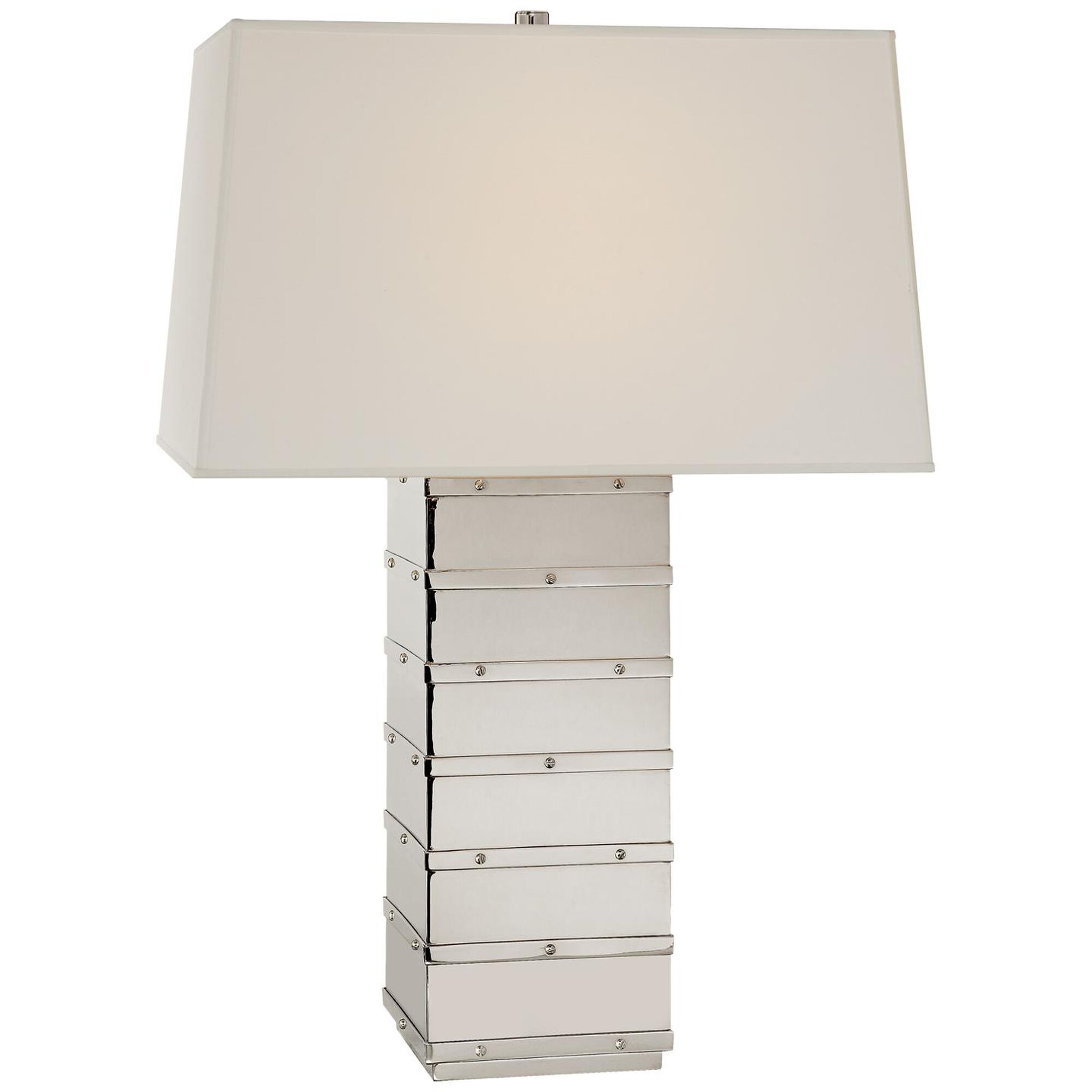 Shown in Polished Nickel finish and Percale shade