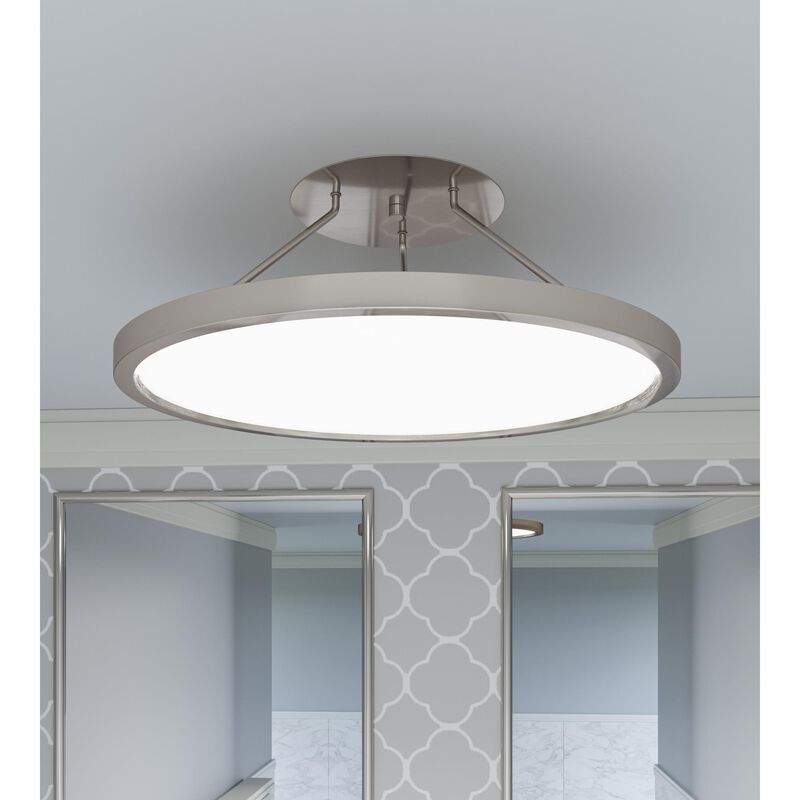 Outskirts 20 Inch 1 Light LED Semi Flush Mount by Quoizel