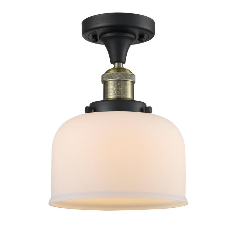 Bruno Marashlian Large Bell 8 Inch 1 Light LED Semi Flush Mount by Innovations Lighting